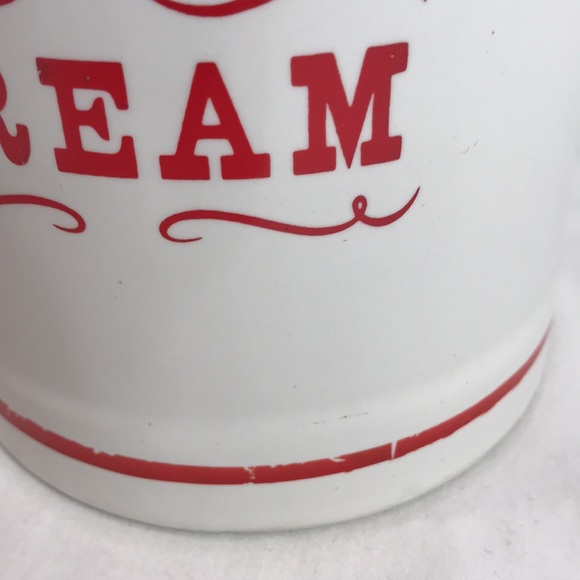 HOUSE OF WEBSTER Vintage Creamer/Milk Jar-white/red lettering and trim-8.5x4.75” - Picture 3 of 7